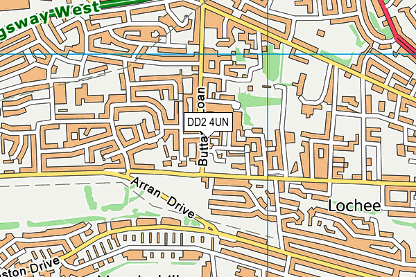 DD2 4UN map - OS VectorMap District (Ordnance Survey)