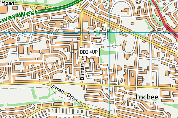 DD2 4UP map - OS VectorMap District (Ordnance Survey)
