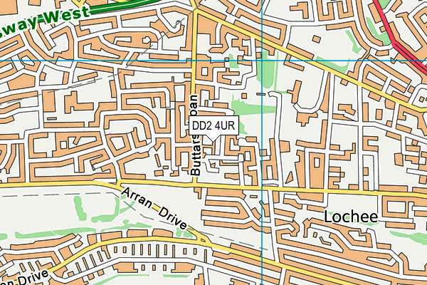 DD2 4UR map - OS VectorMap District (Ordnance Survey)