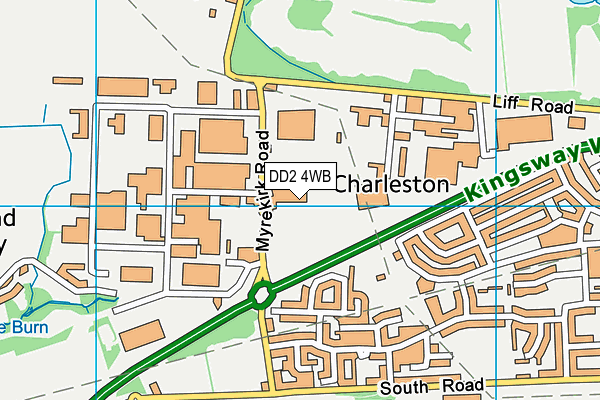 DD2 4WB map - OS VectorMap District (Ordnance Survey)