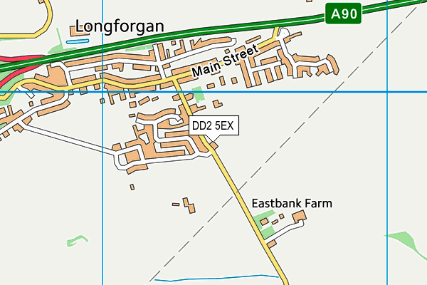 DD2 5EX map - OS VectorMap District (Ordnance Survey)