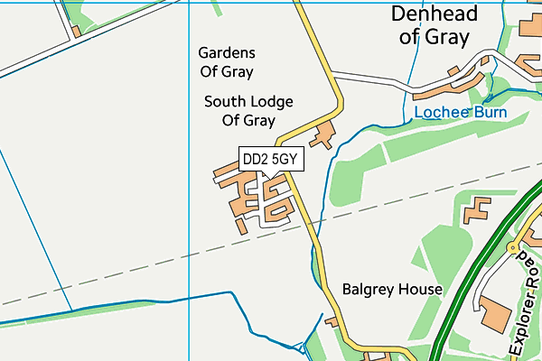 DD2 5GY map - OS VectorMap District (Ordnance Survey)