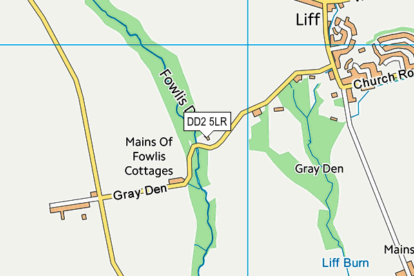 DD2 5LR map - OS VectorMap District (Ordnance Survey)