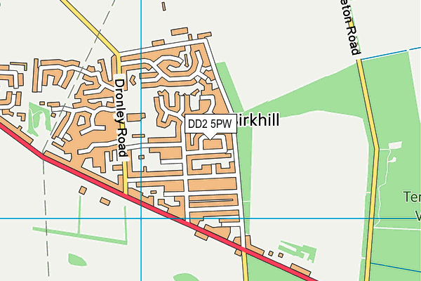 DD2 5PW map - OS VectorMap District (Ordnance Survey)