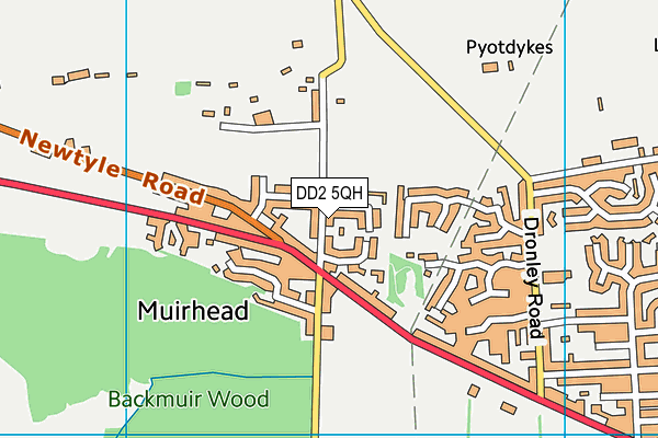 DD2 5QH map - OS VectorMap District (Ordnance Survey)