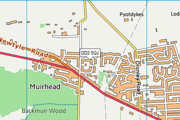 DD2 5QJ map - OS VectorMap District (Ordnance Survey)