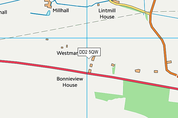 DD2 5QW map - OS VectorMap District (Ordnance Survey)
