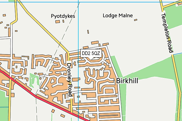 DD2 5QZ map - OS VectorMap District (Ordnance Survey)