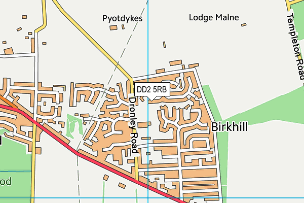 DD2 5RB map - OS VectorMap District (Ordnance Survey)
