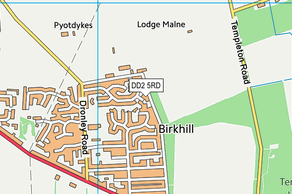 DD2 5RD map - OS VectorMap District (Ordnance Survey)