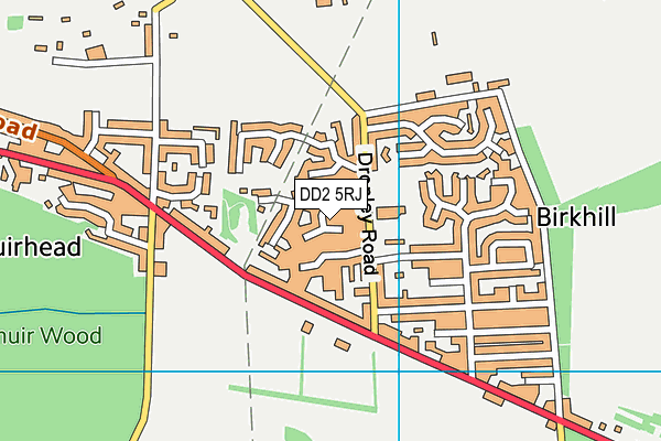 DD2 5RJ map - OS VectorMap District (Ordnance Survey)