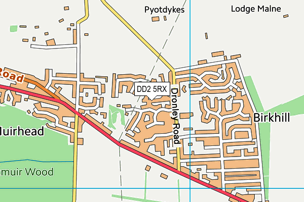 DD2 5RX map - OS VectorMap District (Ordnance Survey)