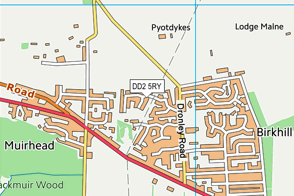 DD2 5RY map - OS VectorMap District (Ordnance Survey)