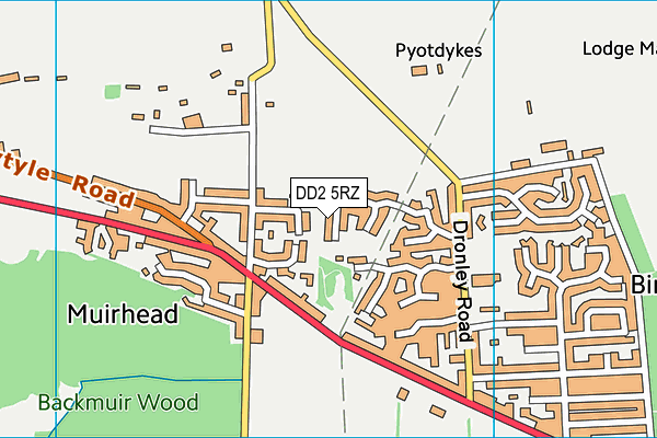 DD2 5RZ map - OS VectorMap District (Ordnance Survey)
