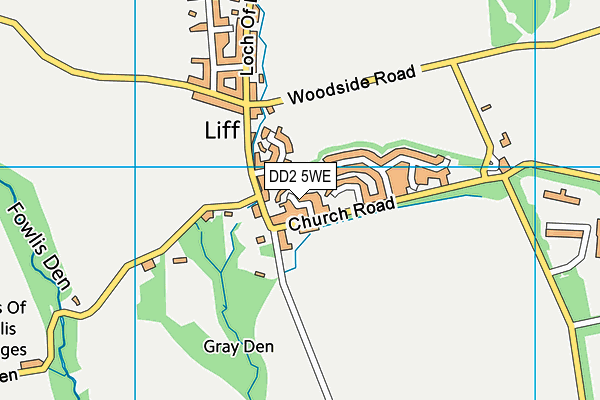 DD2 5WE map - OS VectorMap District (Ordnance Survey)