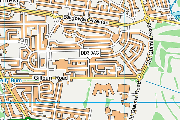DD3 0AG map - OS VectorMap District (Ordnance Survey)