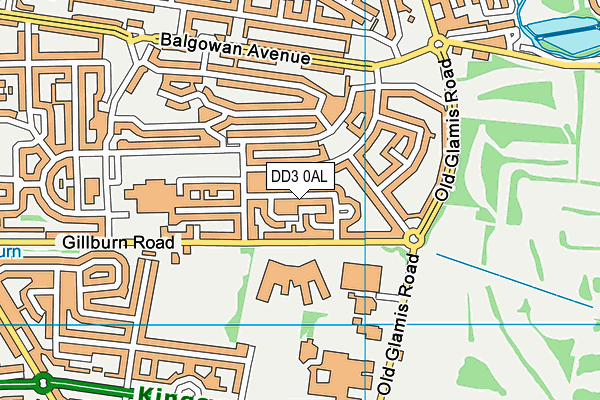 DD3 0AL map - OS VectorMap District (Ordnance Survey)