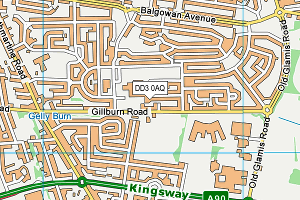 DD3 0AQ map - OS VectorMap District (Ordnance Survey)