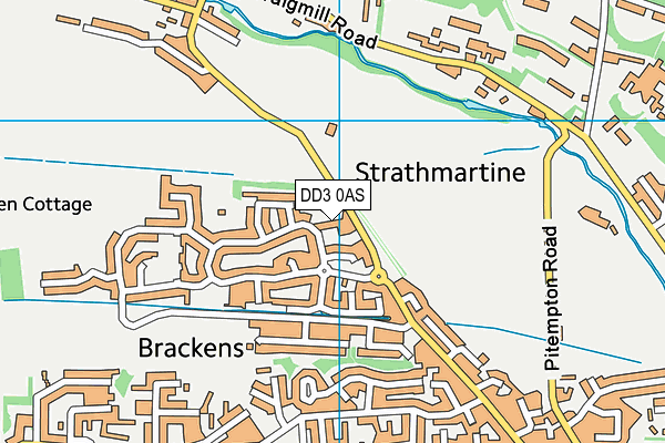 DD3 0AS map - OS VectorMap District (Ordnance Survey)