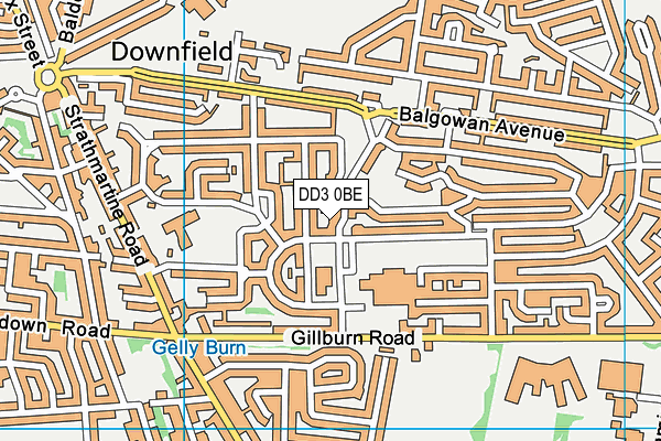 DD3 0BE map - OS VectorMap District (Ordnance Survey)