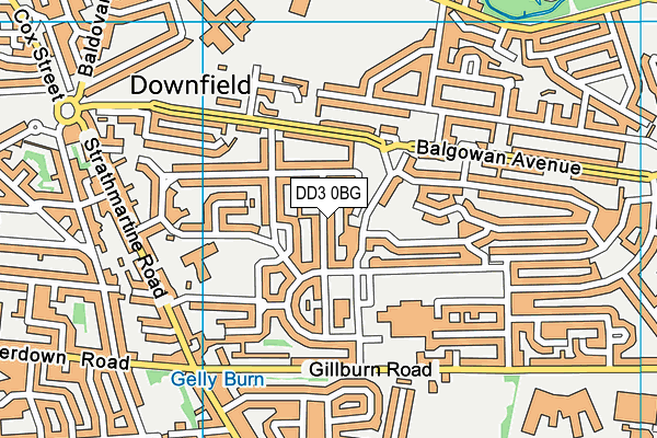 DD3 0BG map - OS VectorMap District (Ordnance Survey)