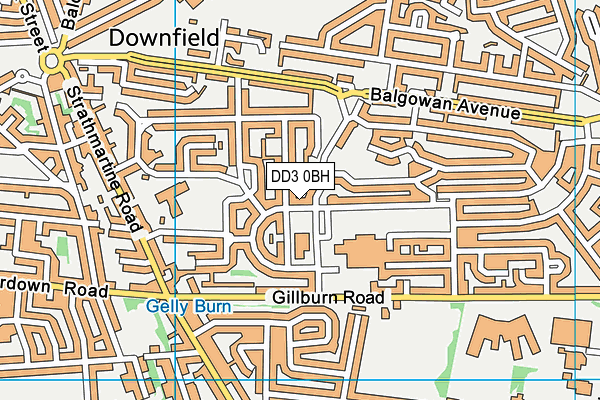 DD3 0BH map - OS VectorMap District (Ordnance Survey)