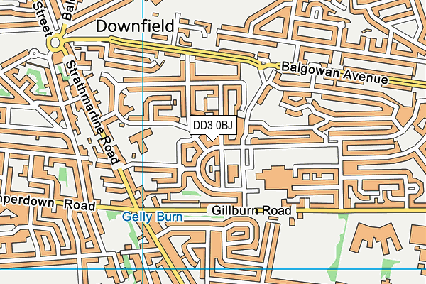 DD3 0BJ map - OS VectorMap District (Ordnance Survey)