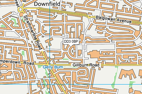 DD3 0BP map - OS VectorMap District (Ordnance Survey)