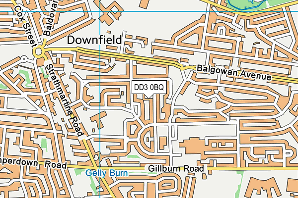 DD3 0BQ map - OS VectorMap District (Ordnance Survey)