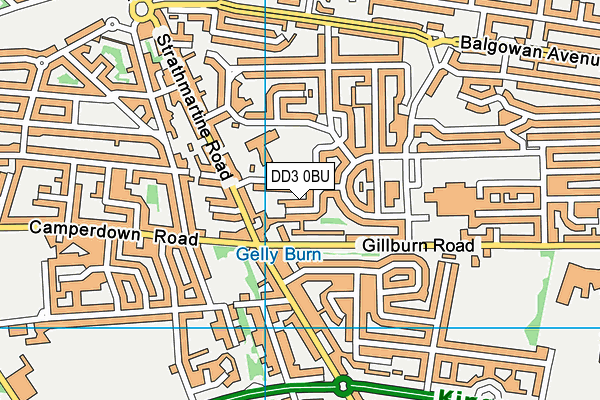 DD3 0BU map - OS VectorMap District (Ordnance Survey)