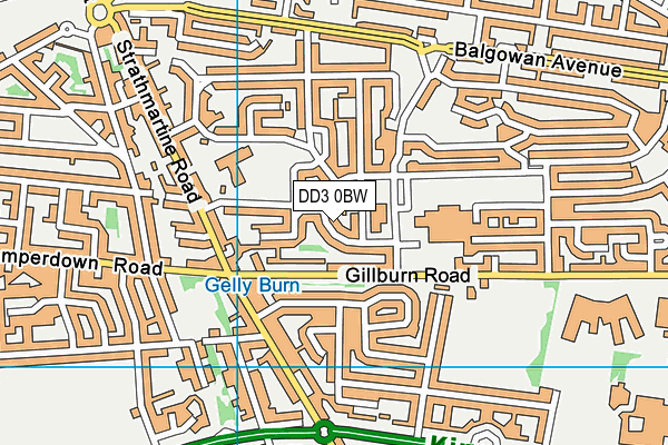 DD3 0BW map - OS VectorMap District (Ordnance Survey)