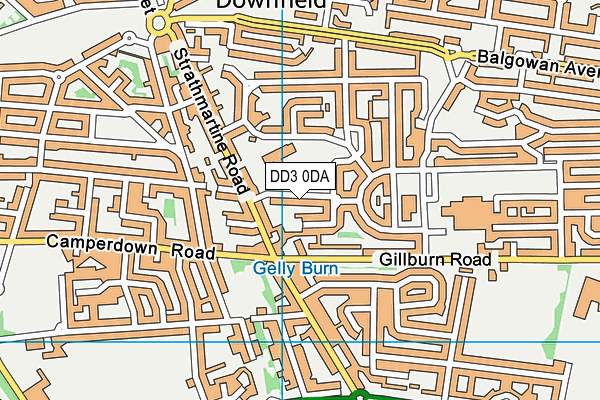DD3 0DA map - OS VectorMap District (Ordnance Survey)