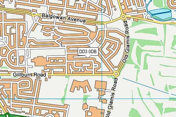 DD3 0DB map - OS VectorMap District (Ordnance Survey)