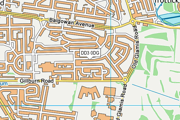 DD3 0DG map - OS VectorMap District (Ordnance Survey)