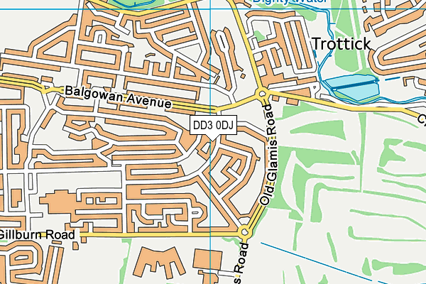 DD3 0DJ map - OS VectorMap District (Ordnance Survey)