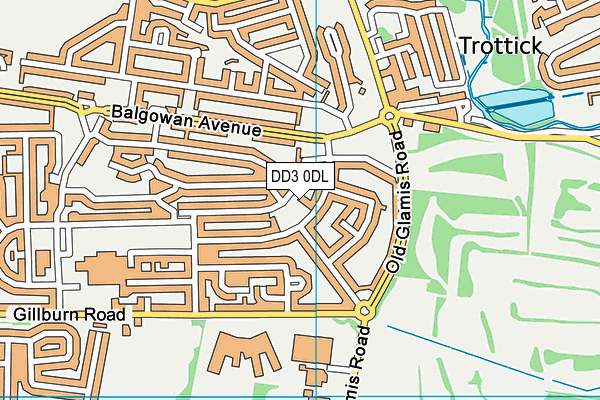 DD3 0DL map - OS VectorMap District (Ordnance Survey)