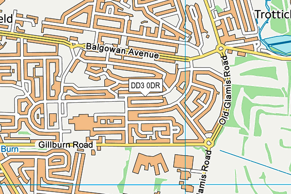 DD3 0DR map - OS VectorMap District (Ordnance Survey)