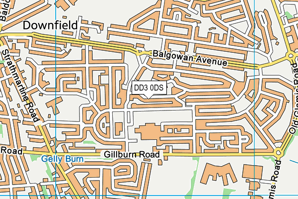 DD3 0DS map - OS VectorMap District (Ordnance Survey)