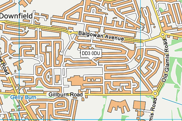 DD3 0DU map - OS VectorMap District (Ordnance Survey)