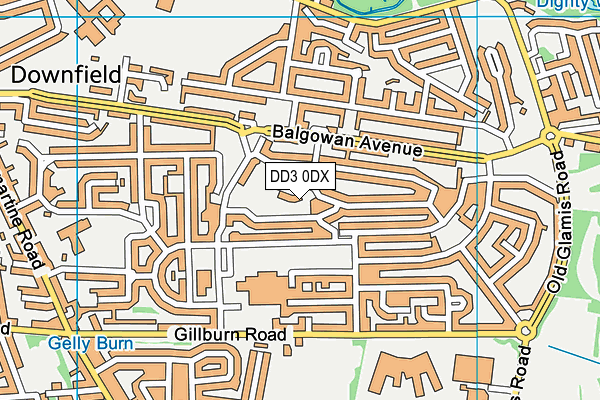DD3 0DX map - OS VectorMap District (Ordnance Survey)