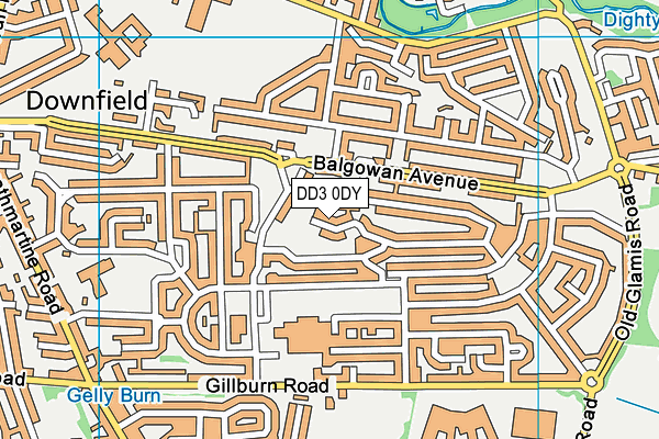 DD3 0DY map - OS VectorMap District (Ordnance Survey)