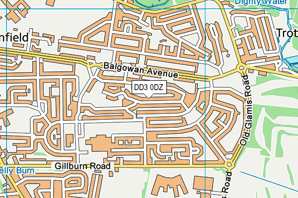 DD3 0DZ map - OS VectorMap District (Ordnance Survey)