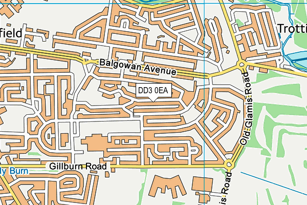 DD3 0EA map - OS VectorMap District (Ordnance Survey)
