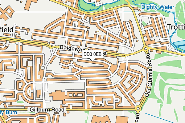 DD3 0EB map - OS VectorMap District (Ordnance Survey)