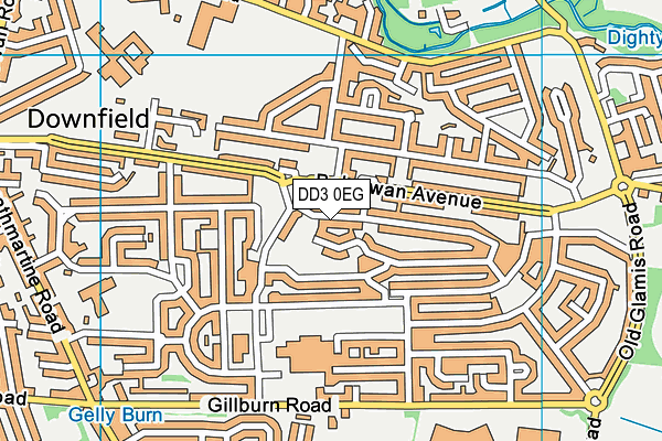 DD3 0EG map - OS VectorMap District (Ordnance Survey)