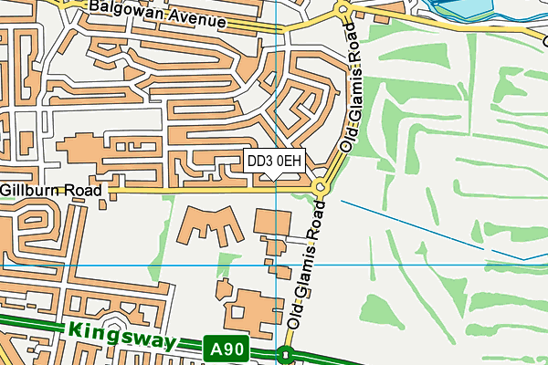 DD3 0EH map - OS VectorMap District (Ordnance Survey)