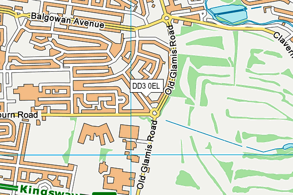 DD3 0EL map - OS VectorMap District (Ordnance Survey)