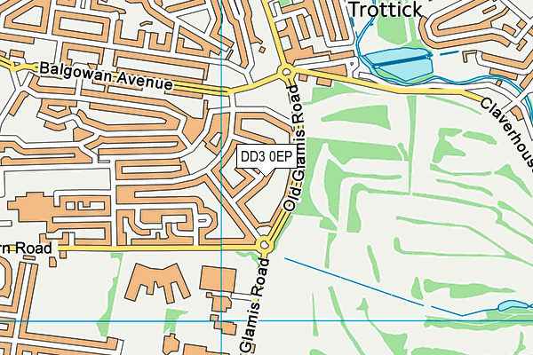 DD3 0EP map - OS VectorMap District (Ordnance Survey)
