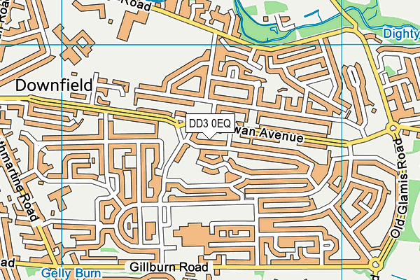 DD3 0EQ map - OS VectorMap District (Ordnance Survey)