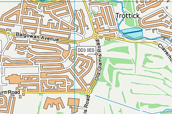 DD3 0ES map - OS VectorMap District (Ordnance Survey)